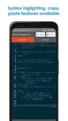 Python IDE Mobile Editor android App screenshot 2